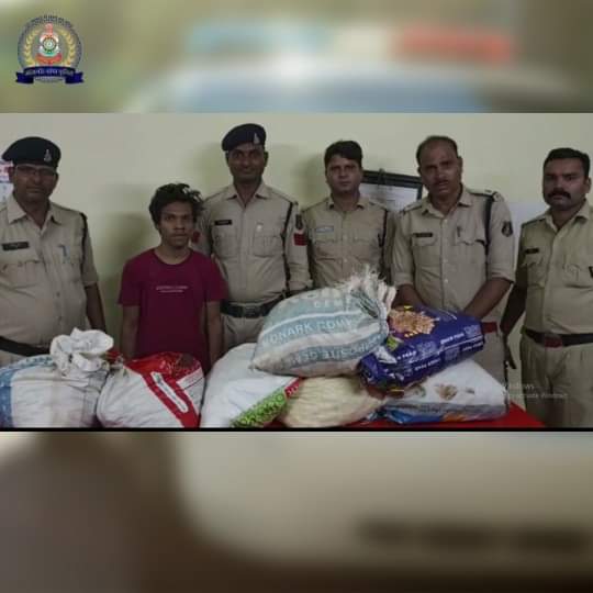 JANJGIR CHAMPA : अवैध पटाखा भंडारण पर जांजगीर पुलिस की कार्यवाही