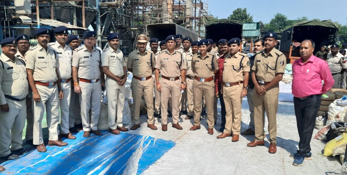 सरगुजा रेंज पुलिस ने किया नशीली दवा व गांजा का नष्टीकरण