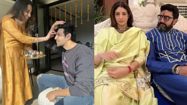 Bollywood Bhai Dooj: कार्तिक आर्यन ने छुए बहन के पांव, देखें बी टाउन की भाई दूज स्पेशल Photos