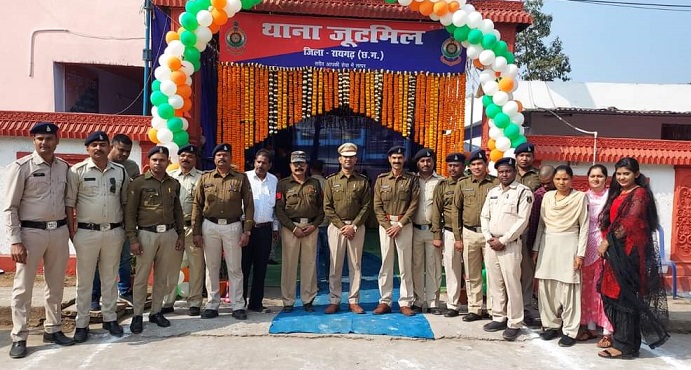 जूटमिल बना रायगढ़ जिले का 16 वां थाना,SSP अभिषेक मीना ने किया विधिवत उद्धघाटन….