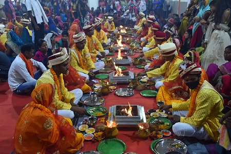 मुख्यमंत्री कन्या विवाह योजना अंतर्गत सम्पन्न हुआ सामूहिक विवाह, 30 जोड़े बंधे परिणय सूत्र में’