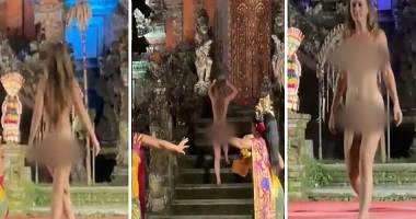 OMG : मंदिर में घुसने से पहले लड़की ने उतार दिए कपड़े, मचा हड़कंप….देखें Video….