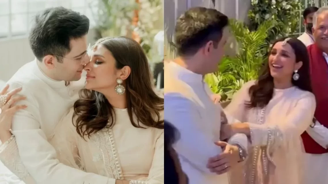 Parineeti-Raghav Engagement: एक दूजे की बाहों में खोए लवबर्ड्स, भरी सगाई में राघव ने किया परिणीति को किस