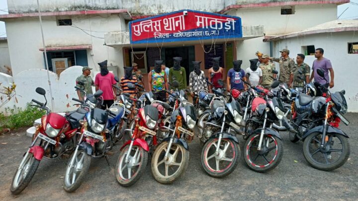 Kondagaon Police ने चोरी करने वाले अंतरार्ज्यीय गिरोह के 08 आरोपियों को किया गिरफ्तार