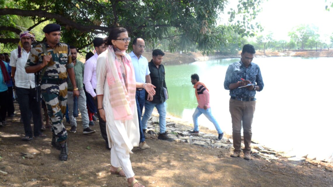 कलेक्टर ने अमृत सरोवर, प्रधानमंत्री आवास योजना के कार्यों का किया निरीक्षण