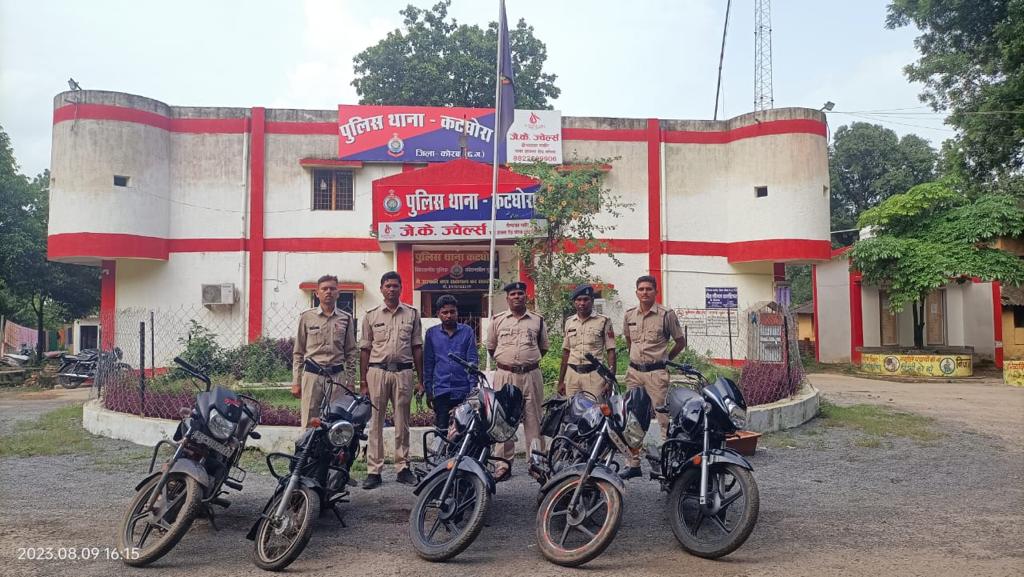 मोटर सायकल चोरी करने वाला आरोपी पुलिस की गिरफ्त में