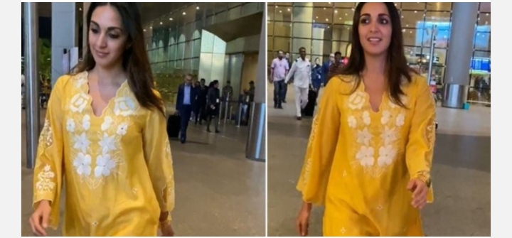 Kiara Advani New Look : येलो कुर्ते, आंखों में काजोल लगाए हसीन लगीं कियारा आडवाणी, फोटो हुई वायरल….