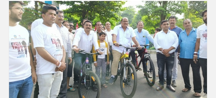 CG NEWS:मारवाड़ी युवा मंच दर्री द्वारा साइक्लोथोंन का सफल आयोजन