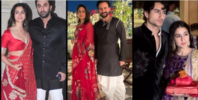 Kareena Kapoor Diwali Bash: करीना कपूर ने रेड साड़ी में लूटी लाइमलाइट, हाथों में हाथ डाले पहुंचे रणबीर-आलिया