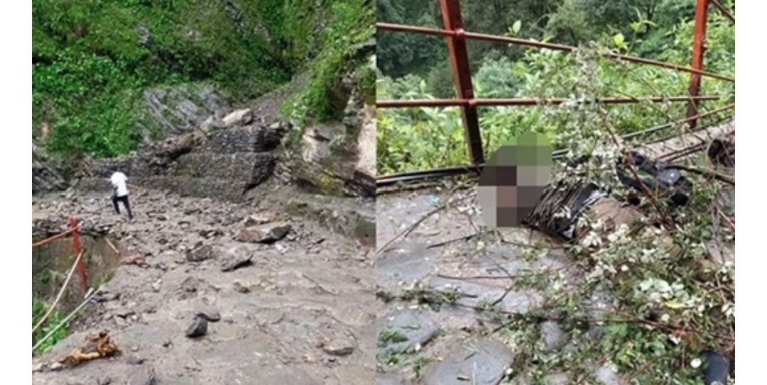 पहाड़ी से अचानक भारी मात्रा में मलबा और बोल्डर गिरे,तीन तीर्थयात्री की मौत,5 घायल