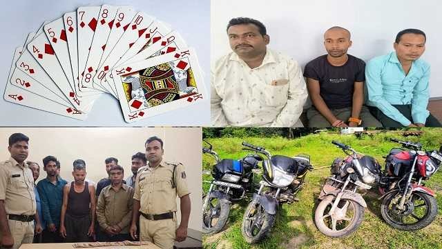 जिला पुलिस ने जुआ खेलने के आरोप में पकड़ा 11 व्यक्ति को