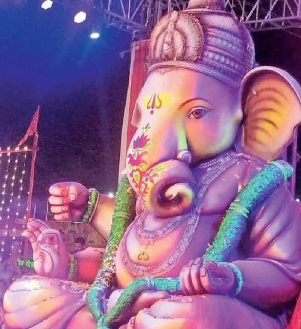 कटघोरा के प्रेम मंदिर में विराजी 21 फीट की गणेश प्रतिमा