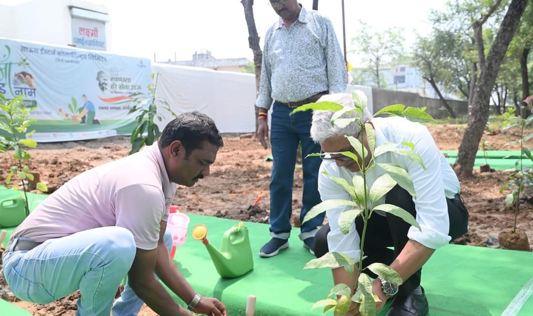 सीएमडी डॉ प्रेम सागर मिश्रा, निदेशक मण्डल एवं सीवीओ ने पेड़ लगाकर दिया स्वच्छता का संदेश