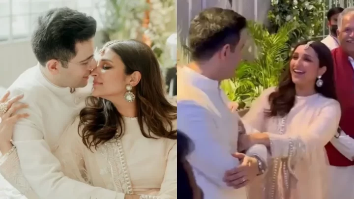 Parineeti-Raghav Engagement: एक दूजे की बाहों में खोए लवबर्ड्स, भरी सगाई में राघव ने किया परिणीति को किस