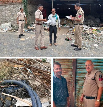 अवैध कबाड़ पर पुलिस का शिकंजा, अलग- अलग कबाड़ियों से 22 लाख का कबाड़ समान बरामद…